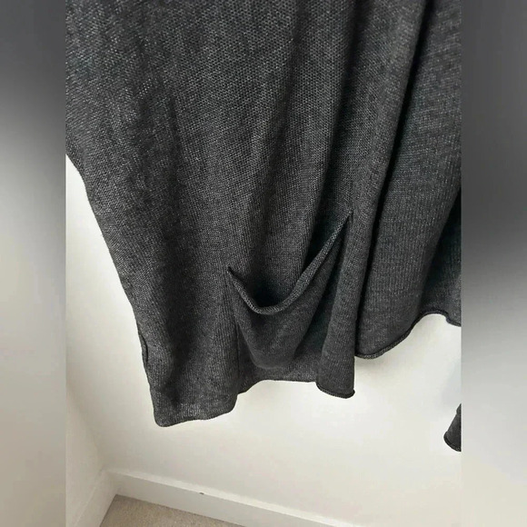 Eskandar linen  open front cardigan sweater - Picture 5 of 15